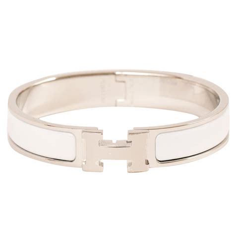 hermes bracelet silver white|authentic Hermes bracelets online.